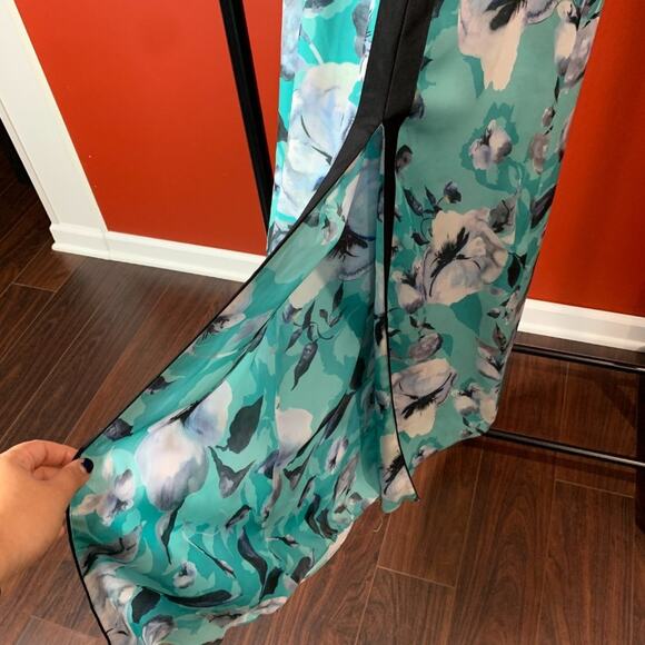 Parker Blue/Green Floral Maxi Dress Size Small - Picture 5 of 9